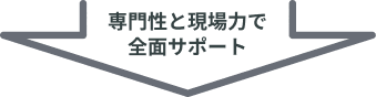 専門性と現場力で全面サポート